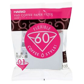 Papierové filtre Hario V60-01 100 ks, biele (VCF-01-100W)