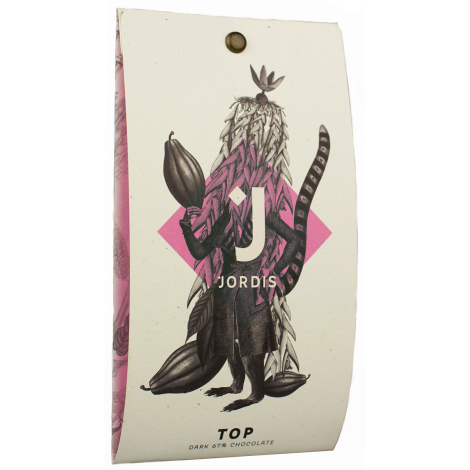 Czekolada Jordis 67% ciemna z ziarnami kakao 50g