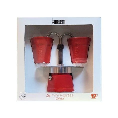Gift set Bialetti Mini Express 2 cups red