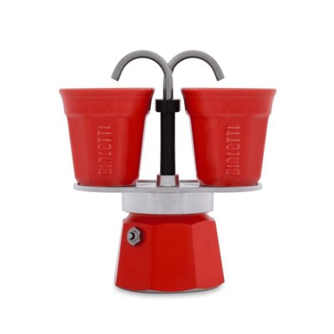 Ajándékkészlet Bialetti Mini Express 2 csésze piros