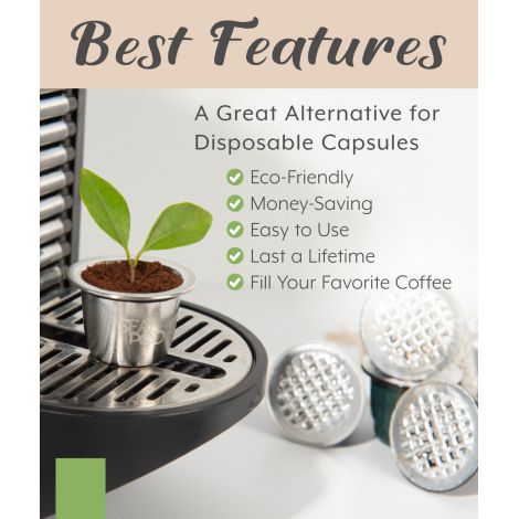 Capsule Sealpod - refillable, stainless steel