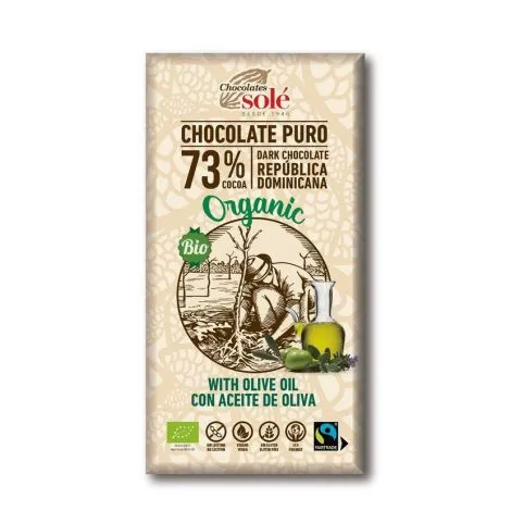 Chocolates Solé - 73% bio čokoláda s olivovým olejem