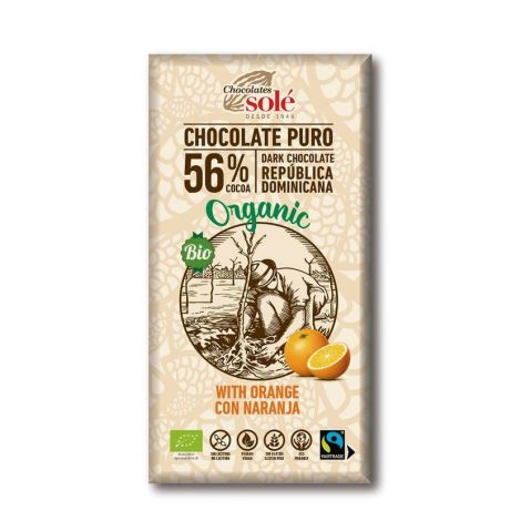 Čokolády Solé - 56 io čokoláda s pomarančom