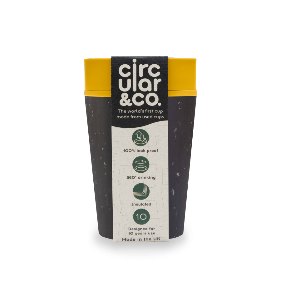 Kelímek Circular Cup (rCup) Black and Mustard 227ml