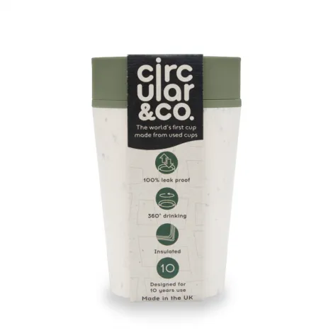 Circular Cup (rCup) Cream and Green 227ml