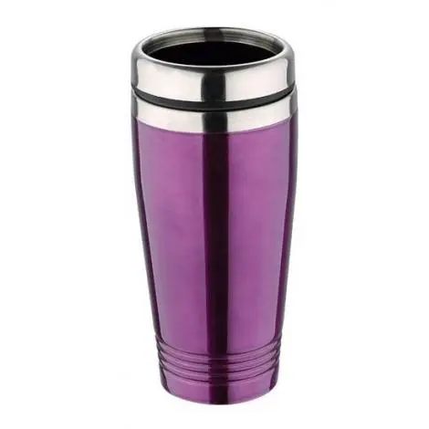 Stainless steel thermo mug 425ml, purple