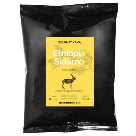 Etiópia: Sidamo, zrnková káva arabica