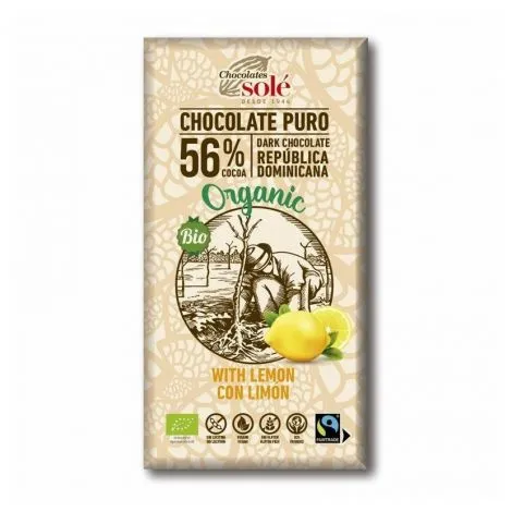 Chocolates Solé - 56% bio čokoláda s citrónem