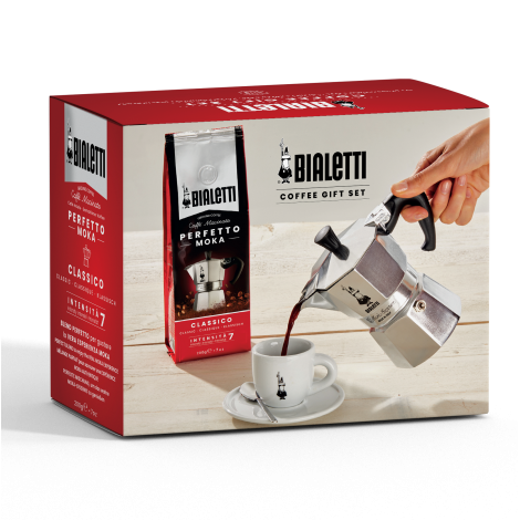 Bialetti Moka Express 3 + coffee (gift box)