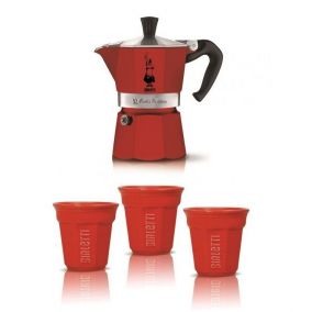 Gift set Bialetti moka express 3 portions 3 cups, red 2