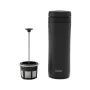 Stainless steel double wall Espro Travel Press for making frenchpress coffee anywhere on the go. The patented double micro-filter ensures rich flavor without coffee grounds. 450ml thermos itself.