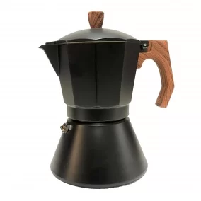 Kaffia Induction Black Moka Pot 6 cups