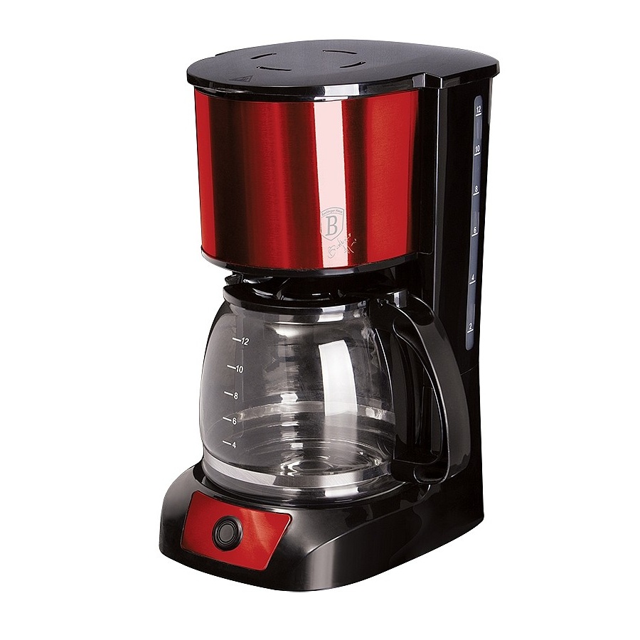 Coffee maker electric drip coffee maker Burgundy Metallic Line
