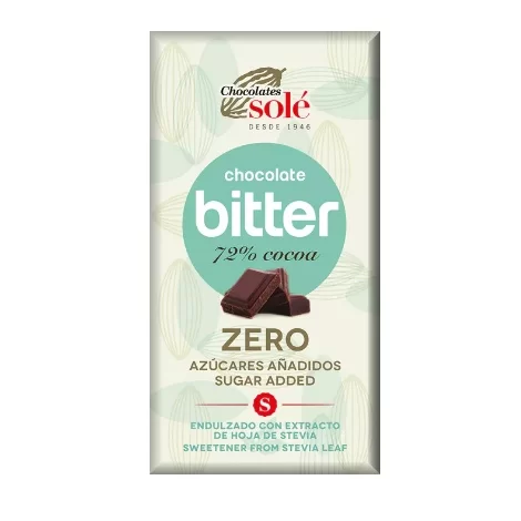Chocolates Solé  - 72% with stevia without sugar
