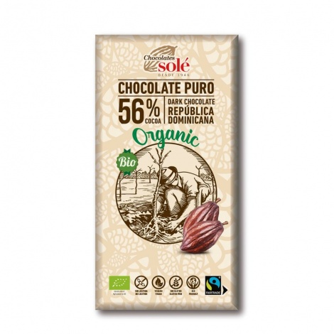 Chocolates Solé - 56% Organic chocolate 100g