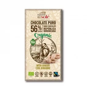 Chocolates Solé - 56% organic chocolate with ginger
