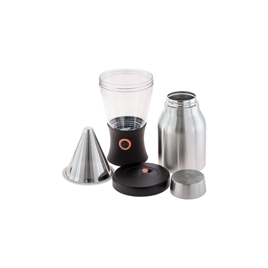 Asobu Cold Brewer - coffee machine for hot and iced coffee - silver