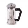 Luxury stainless steel French press Bialetti with a volume of 1l for easy preparation of fresh coffee. With a picture of a Bialetti dummy. 