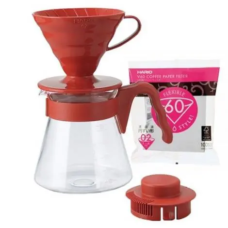 Hario V60 Pour over Kit (red)