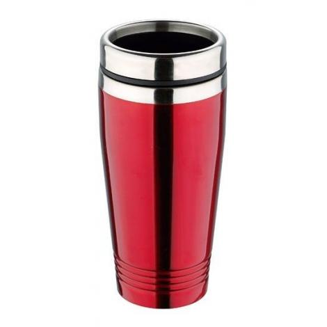 Stainless steel thermo mug 425ml, red