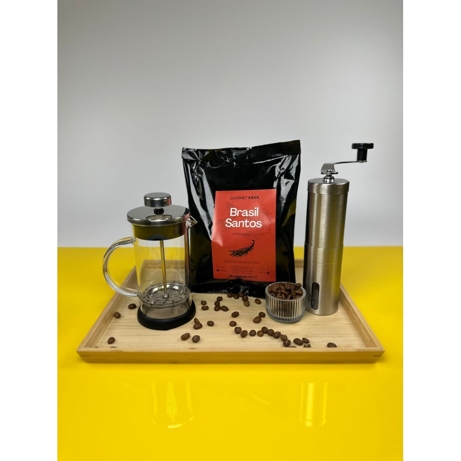 Francouzský balíček - mlýnek, frenchpress a káva