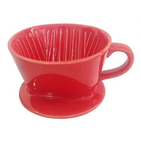 Keramický drip Kaffia 1-2 šálky červený