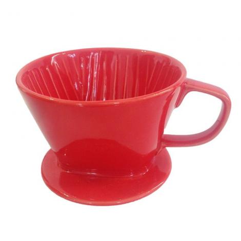 Kaffia kerámia dripper 2-4 csészére, piros