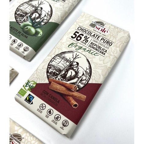 Chocolates Solé - 56 organic chocolate with cinnamon