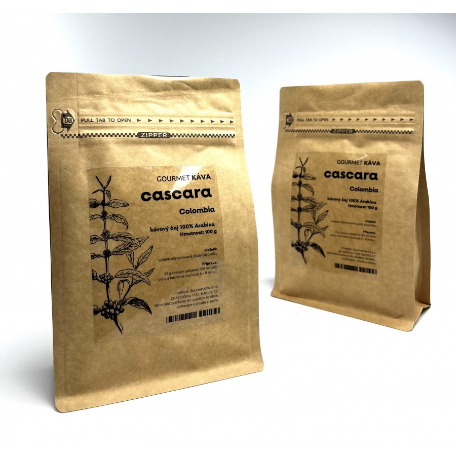 Cascara Kolumbie, kávový čaj, 100g