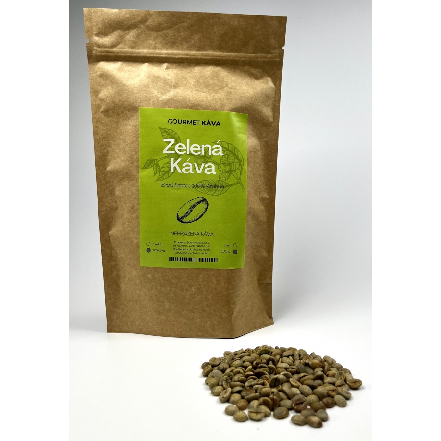 Green coffee 100g, unroasted green coffee, black