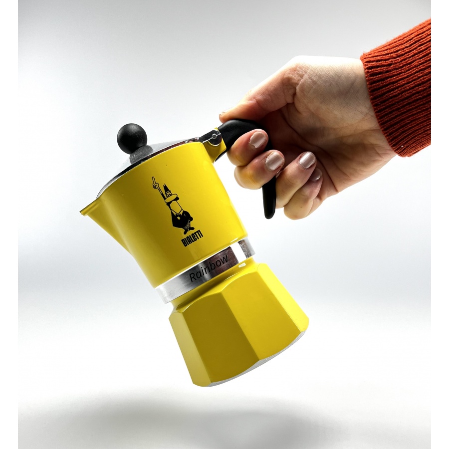 Bialetti Rainbow 3 yellow moka pot