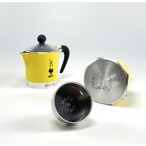Bialetti Rainbow 3 yellow moka pot