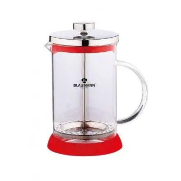 Frenchpress 600ml red stainless steel