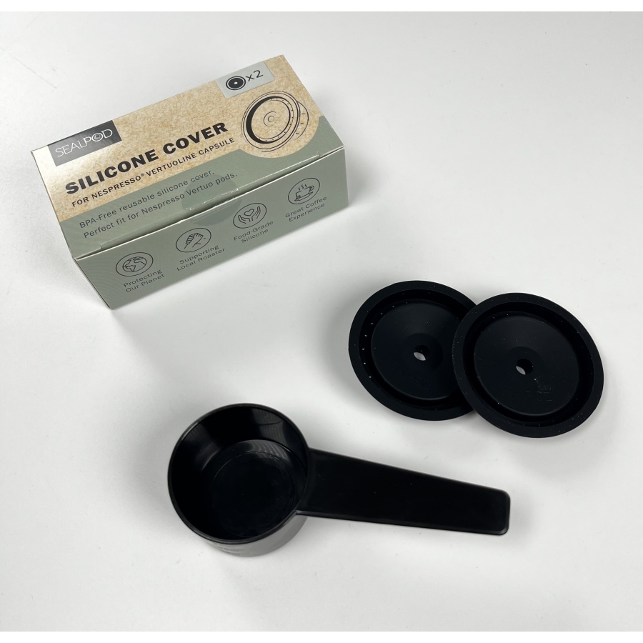 2x Sealpod replacement cap for Nespresso VertuoLine® and Vertuo® capsules.