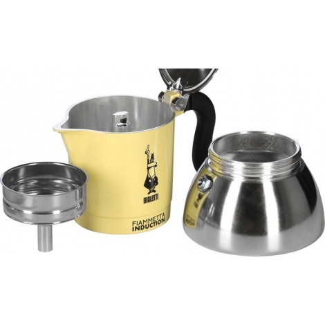 Bialetti Moka Induction Fiammetta - 2 cups yellow NEW