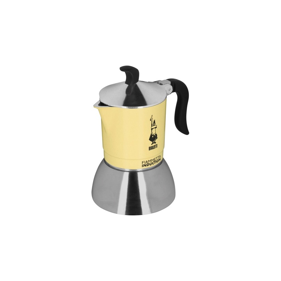 Bialetti Moka Induction Fiammetta - 2 cups yellow NEW