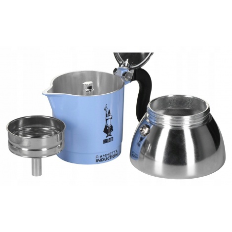 Bialetti Moka Induction Fiammetta - 2 cups light blue NEW