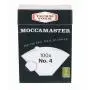 Moccamaster bleached paper filters for making fantastic drip coffee. Package contains 100 pieces. Size 4.
