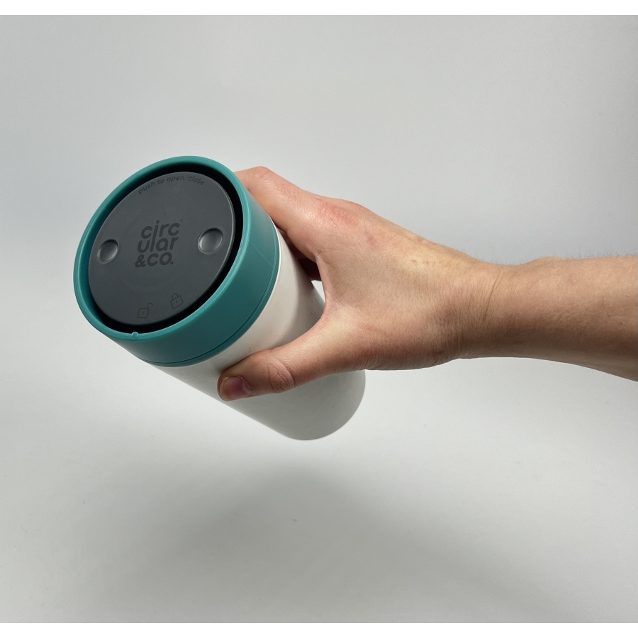 Circular Cup (rcup) Chalk and Aquamarine 340 ml