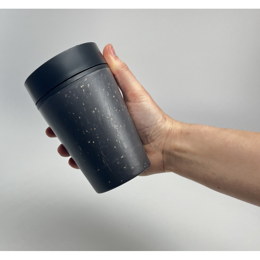 Circular Cup (rcup) Grey and Ink Black 227 ml
