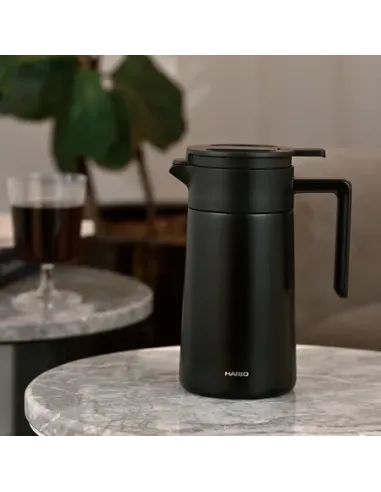 Hario 600 ml thermo jug with ceramic surface - BLACK