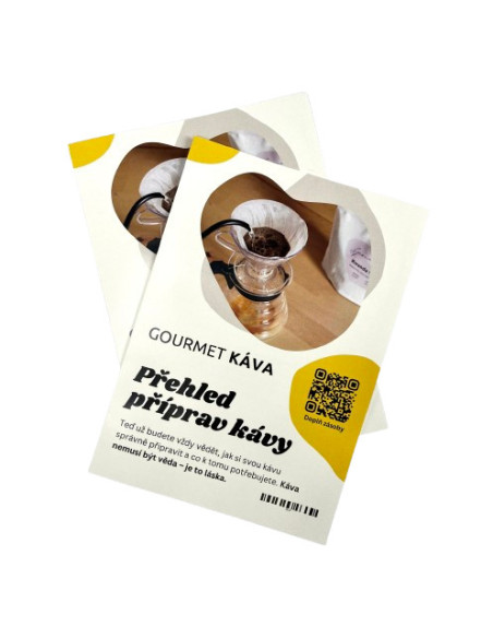 A5 brožura: Přehled příprav kávy