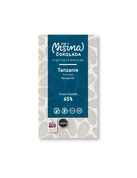 Chocolate Mixed chocolate, Tanzania with sea salt, 65%
