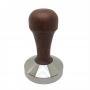 Professional coffee tamper with  stainless steel base and wooden handle. Diameter: 58mm