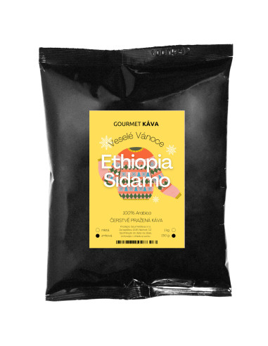 Etiopie Sidamo, zrnková káva arabica