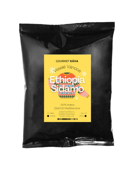 Etiopie Sidamo, zrnková káva arabica
