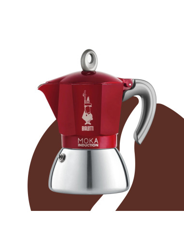Bialetti Moka Induction 4 cups red