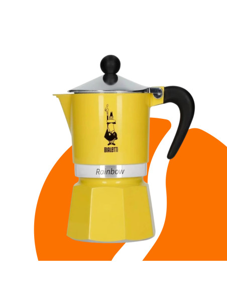 Bialetti Rainbow 3 yellow moka pot