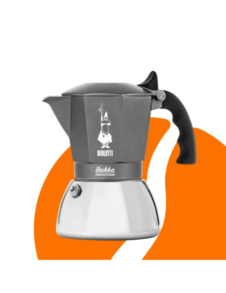 Moka konvice Bialetti Brikka Induction 4 šedá