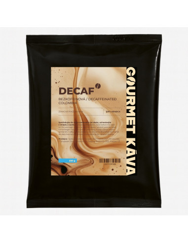 Káva bezkofeinová Kolumbie, zrnková arabica DECAF